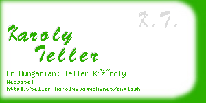 karoly teller business card